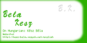 bela kesz business card